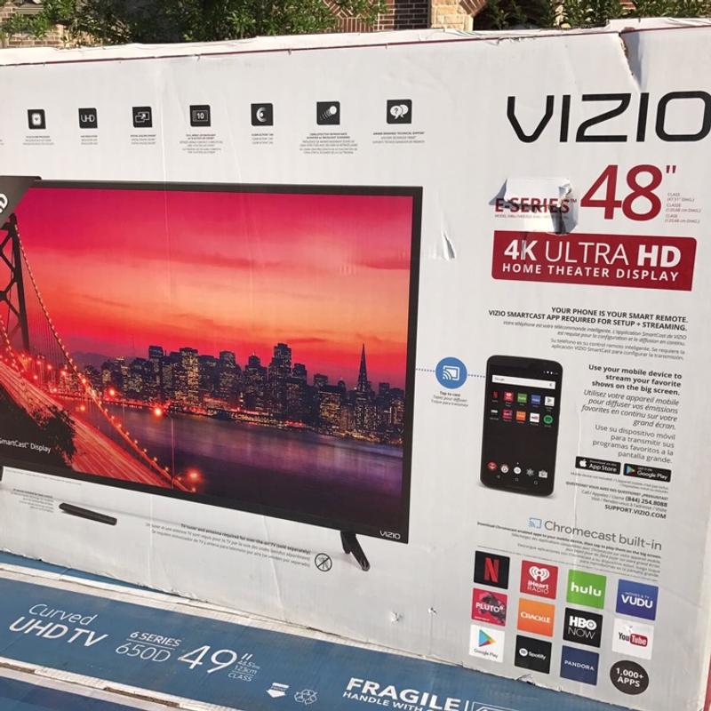 NEW 48" VIZIO with Chromecast built in 4K Ultra HD LED Smart TV E48UD0