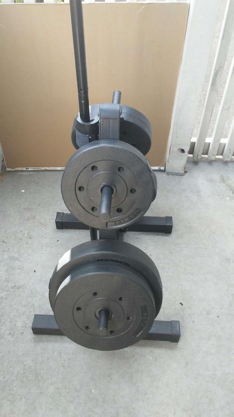 Gold's Gym Weight Stand w/100 lbs. of Standard Free Weights incl.... for sale in Dallas, TX