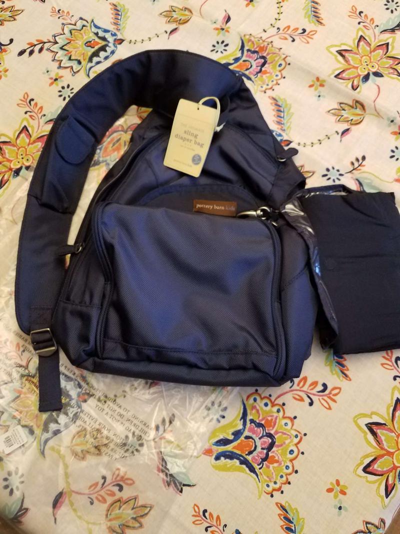 NWT Pottery Barn Kids Ultimate Sling Diaper Bag w/Changing Pad for sale