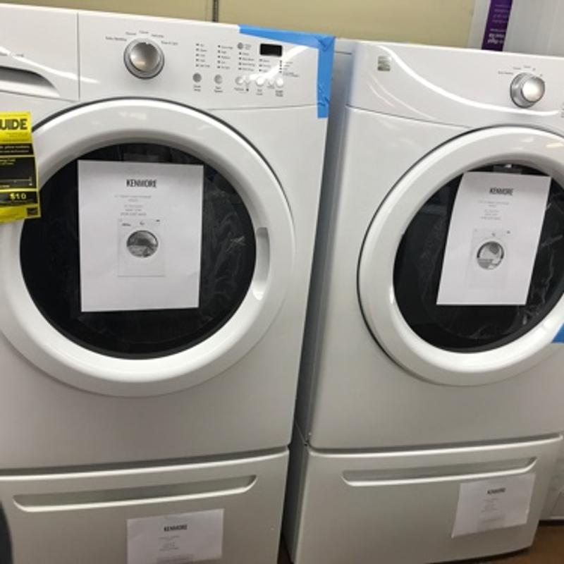 50 down Kenmore washer & dryer set w/ pedestals 50 down for sale in