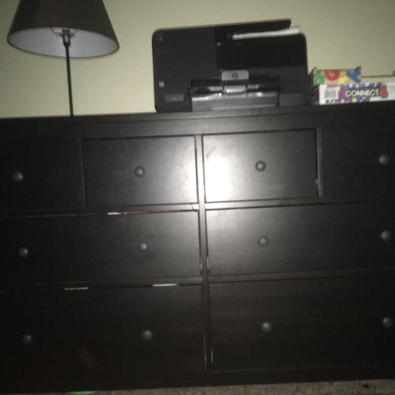Black wooden horizontal dresser (8 drawers) for sale in Los Angeles, CA