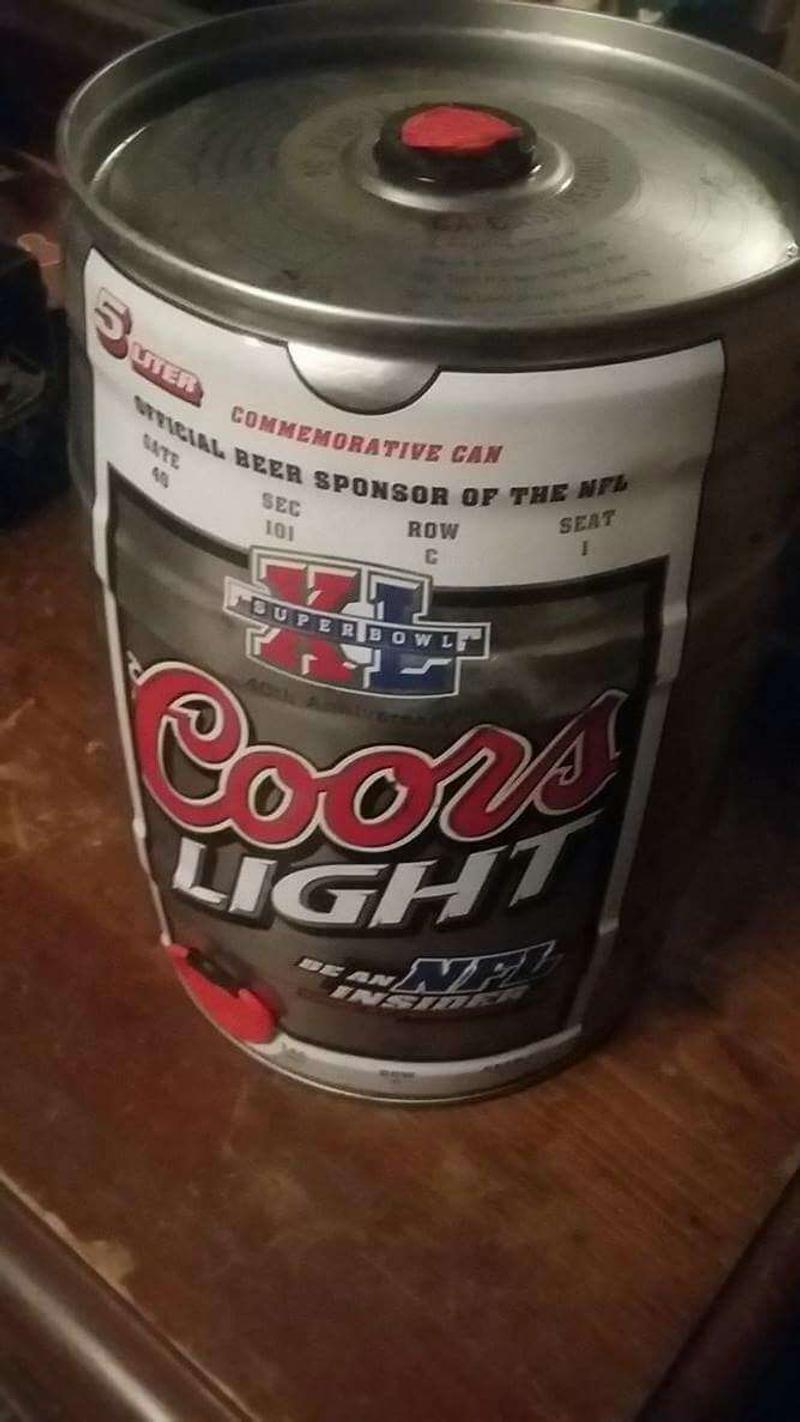 Coors Light Super Bowl Commemorative keg for sale in Stephenville, TX