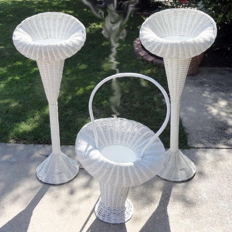 3 Wicker Plant Stands for sale in Fort Worth, TX 5miles Buy