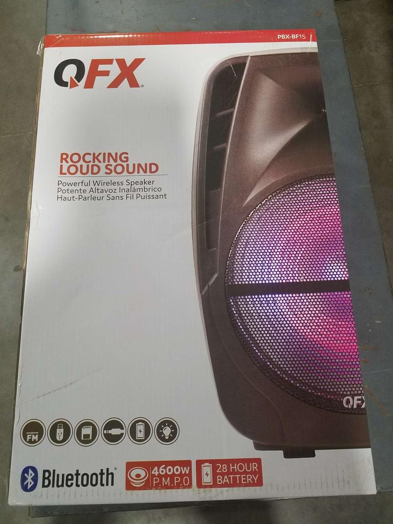 qfx rocking loud sound