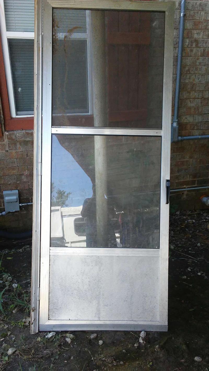 Aluminum screen door 32x80 SERIOUS INQUIRIES ONLY PLEASE for sale in