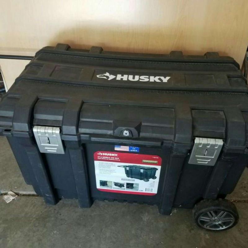 Husky 37 in. Mobile Job Box Utility Cart. 50 Gal. No key. for sale in Arlington Heights, IL