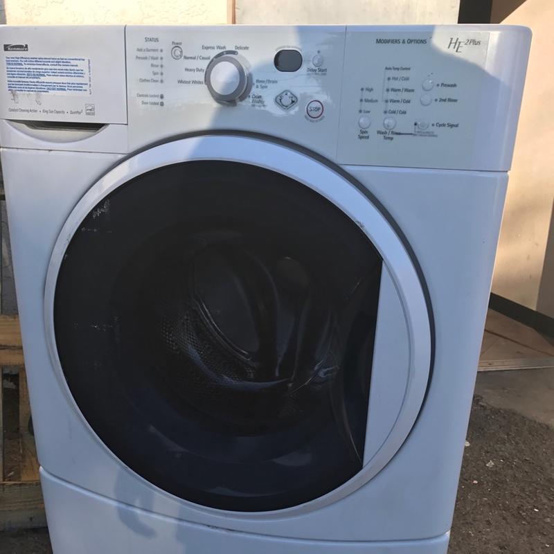 Front load kenmore washer & gas dryer set king size for sale in