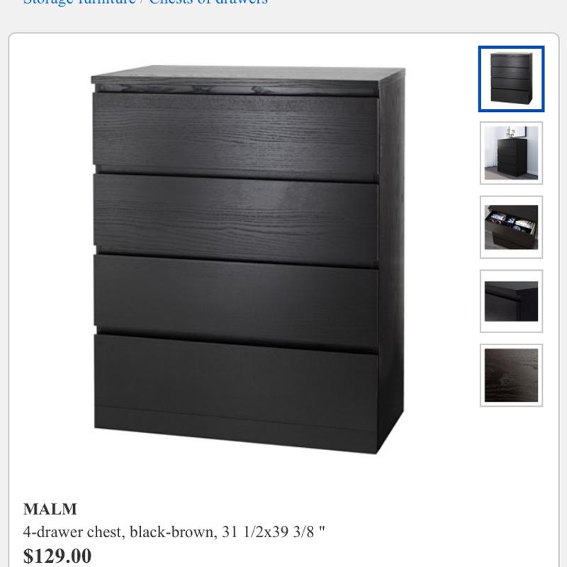 IKEA Malm 4 drawer blackbrown dresser for sale in San Antonio, TX 5miles Buy and Sell