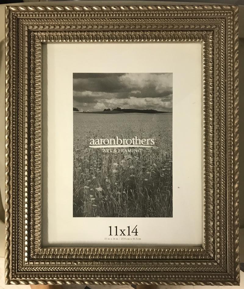Aaron Brothers Pewter Silver Ornate 11 x 14 picture frame for sale in