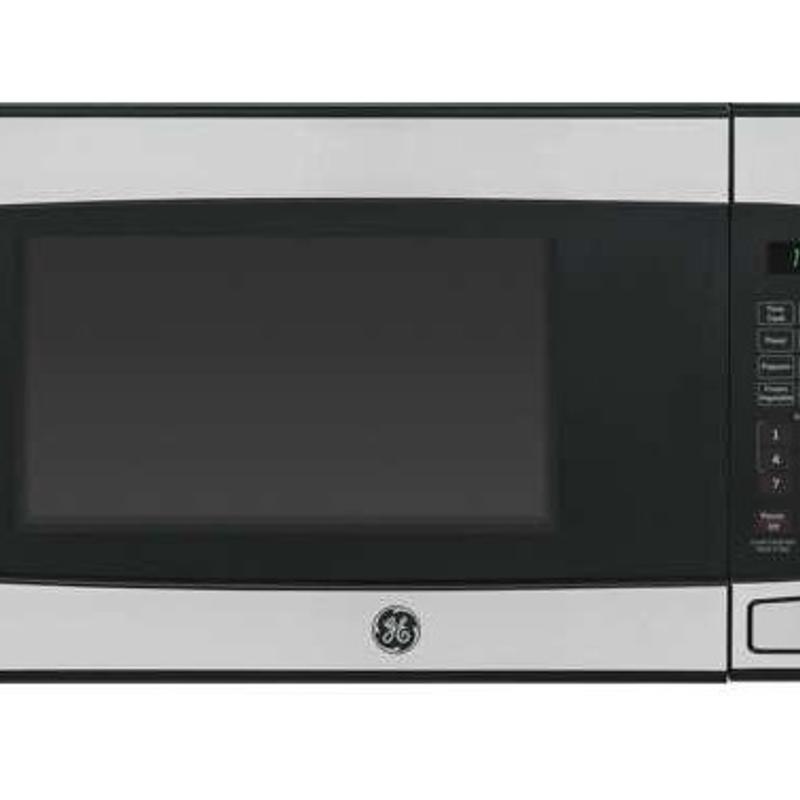 GE 1.1 CU. FT. COUNTERTOP MICROWAVE OVEN MIDSIZE STAINLESS STEEL