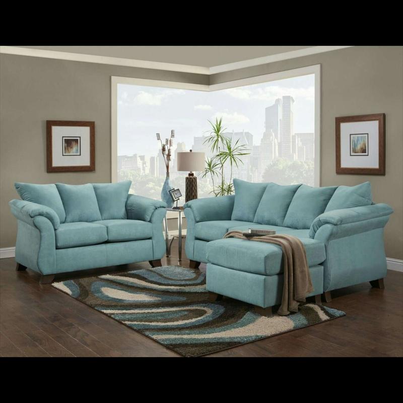 2 PC Sensations Capri Sectional Sofa & Loveseat Set 6800 for sale in