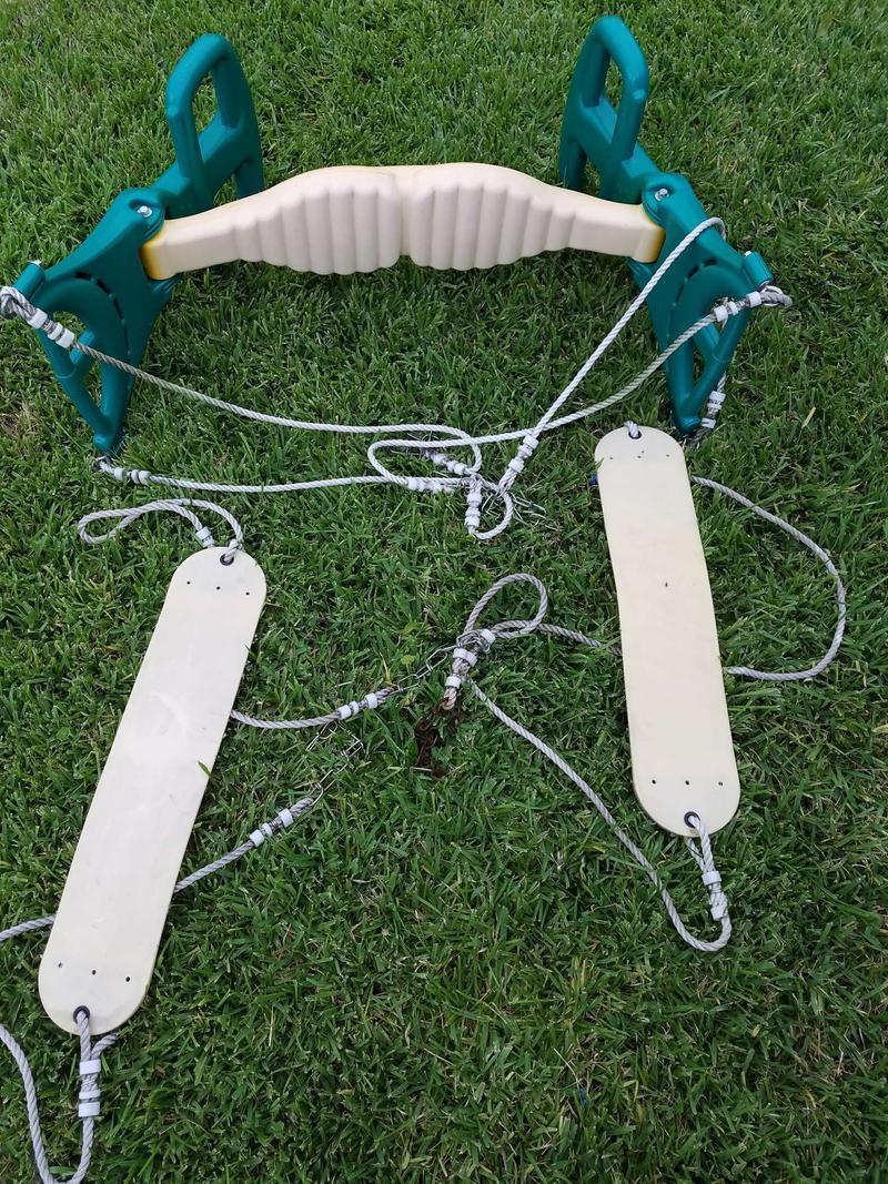 Swing set parts 2 swings and 1 teeter totter for sale in Garland, TX