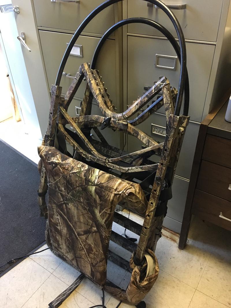 Comfort Zone Climber Tree Stand Camo, Folds Flat for sale in Forest