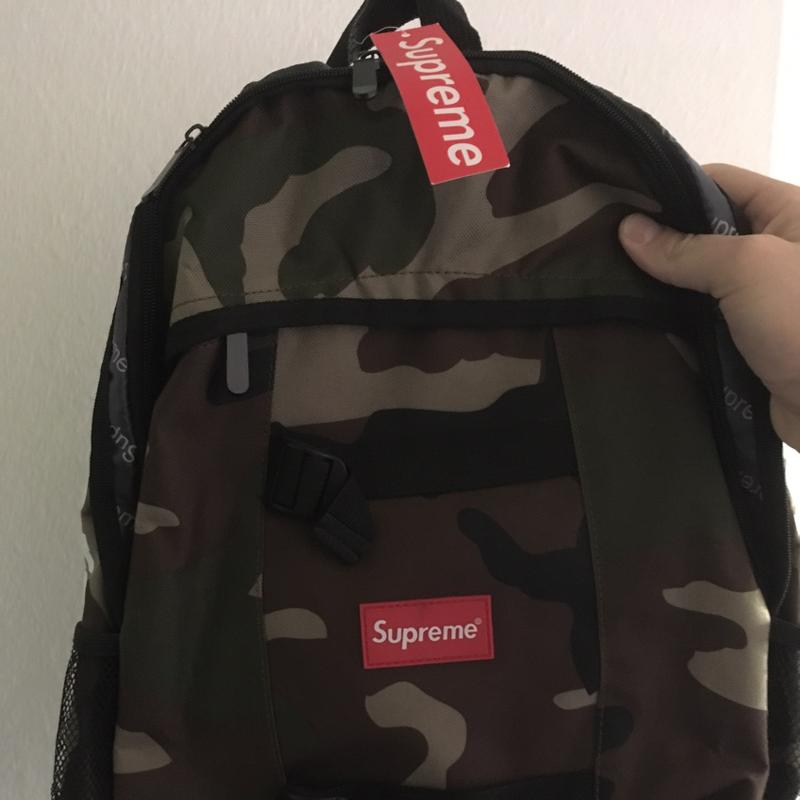 supreme camouflage backpack