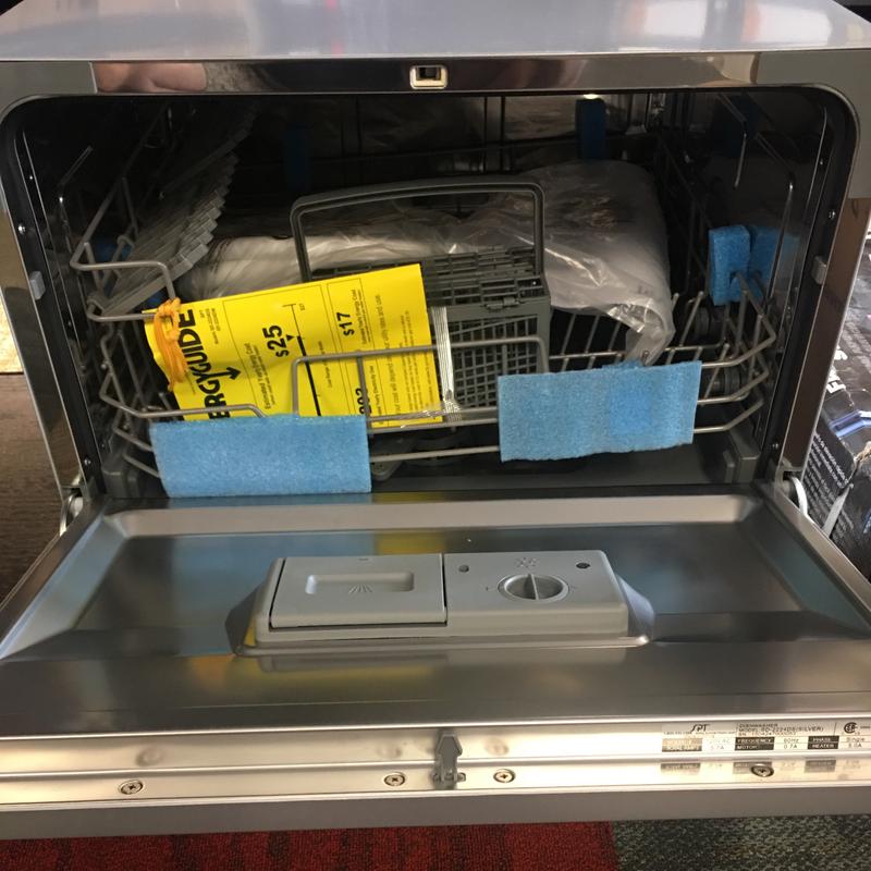 SPT SD2224DS Countertop Dishwasher with Delay Start & LED, Silver for