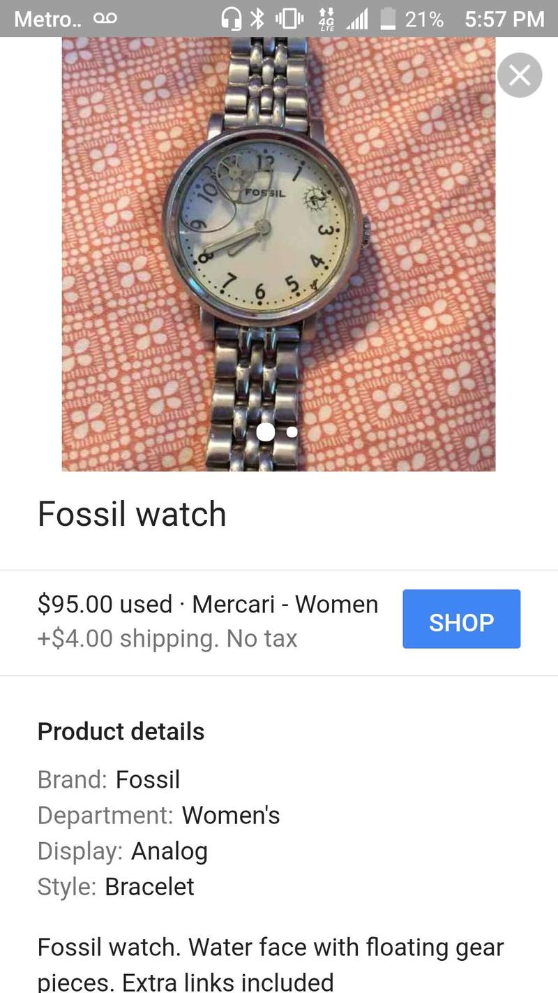 Fossil Floating Gear Watch for sale in 