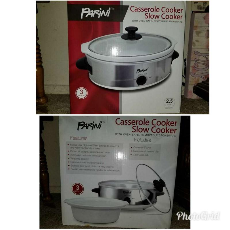PARINI 2.5 casserole cooker slow cooker. With oven safe, removable