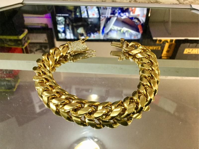 14mm 18K Gold Miami Cuban Link Bracelet 