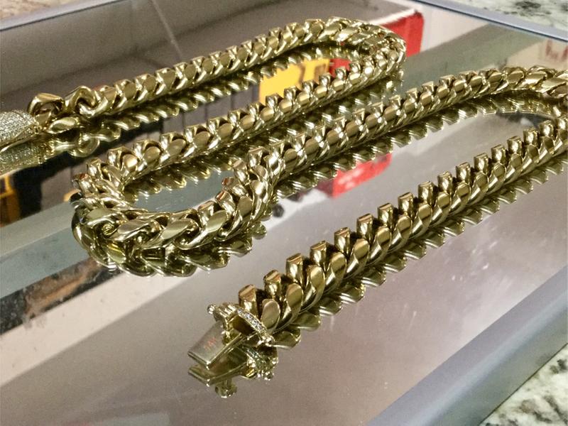 14mm 14KT Gold Miami Cuban Link Heavy 