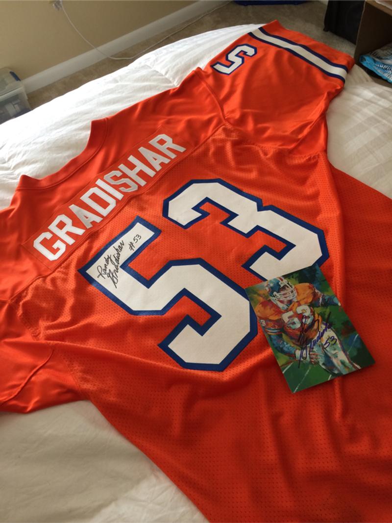 Autographed Denver Broncos Orange Crush Jersey W/ Autographed Photos