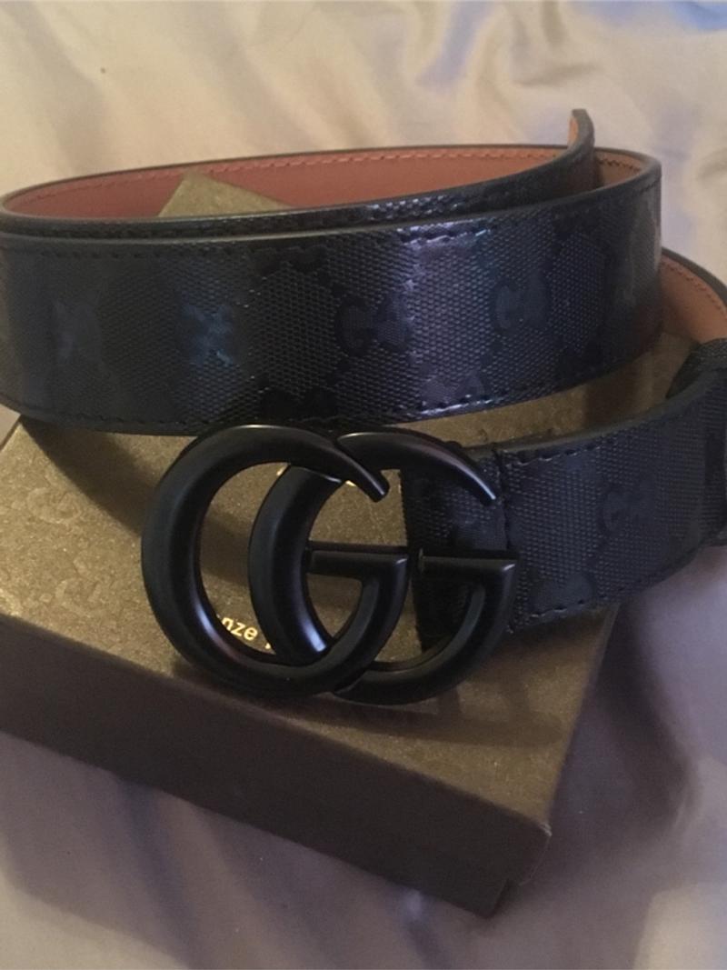 Double G Gucci All black belt for sale 