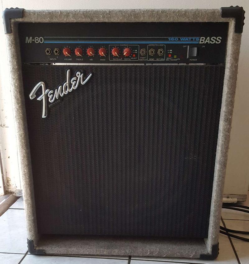 Fender M80 Bass Amp Amplifier 160 Watts Chorus and Effects for sale in