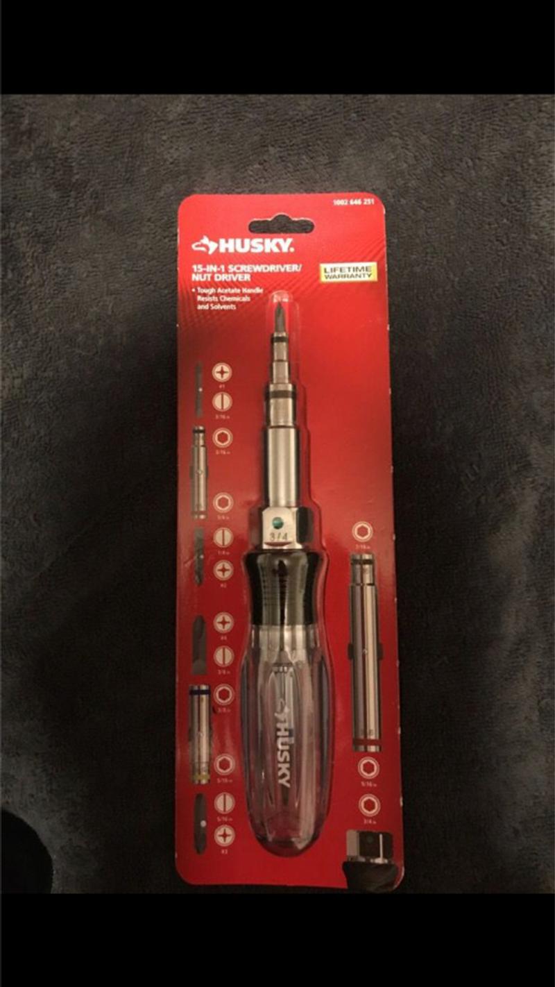 Husky 15IN1 Screwdriver/Nut Driver (Lifetime Warranty) for sale in