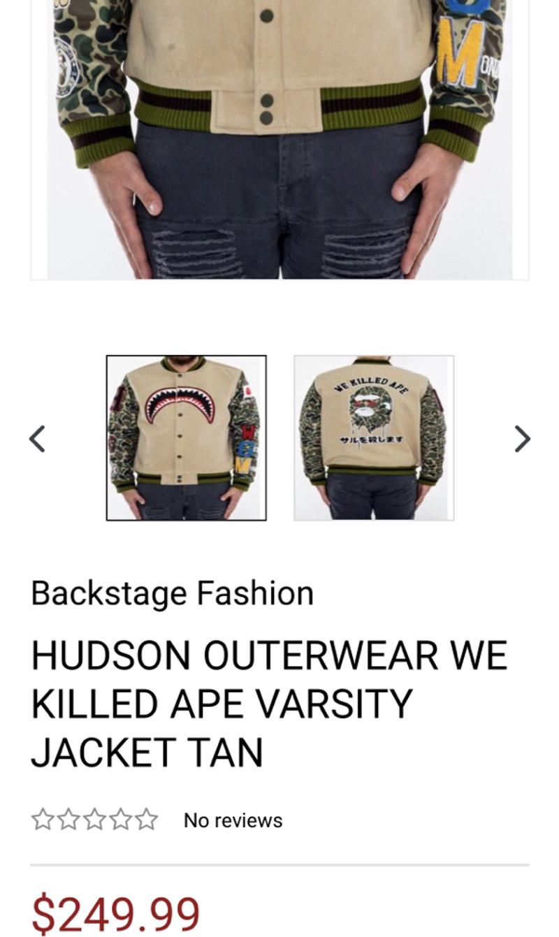 we killed ape varsity jacket