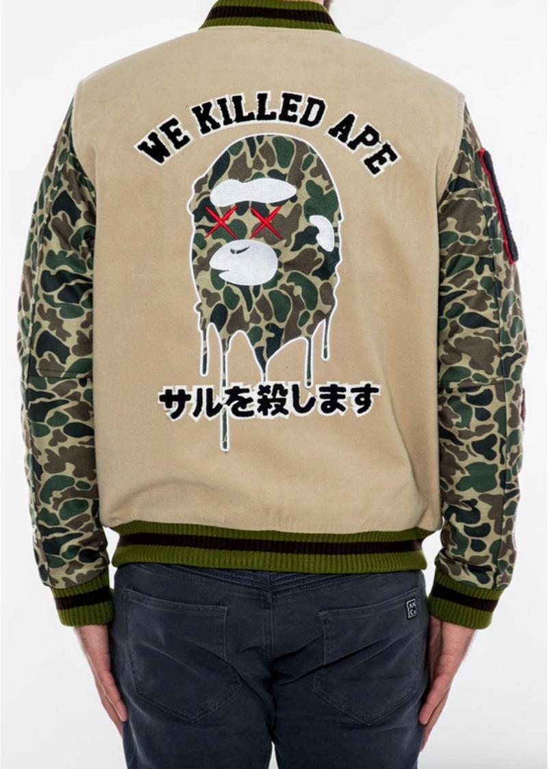 we killed ape varsity jacket