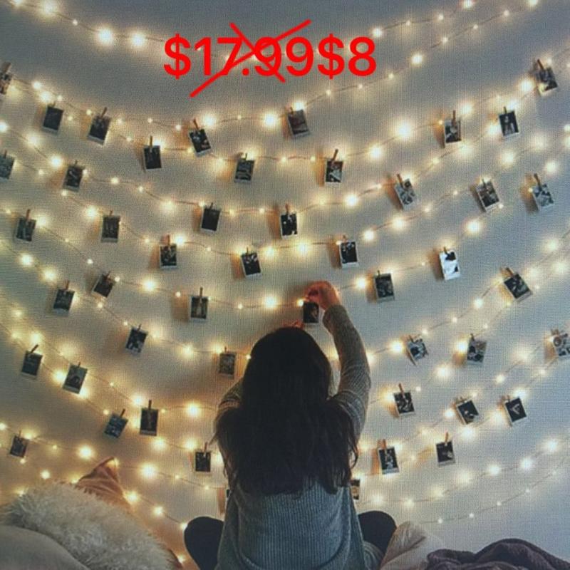 Photo String Lights, 40 LED Photo Clips String Lights for Wedding ...