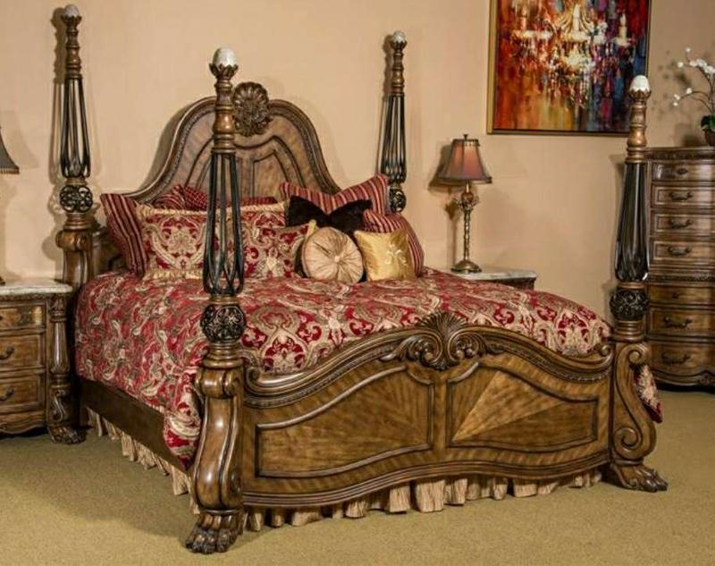 AICO Michael Amini EDEN KING Bed headboard, foot board, mattress for