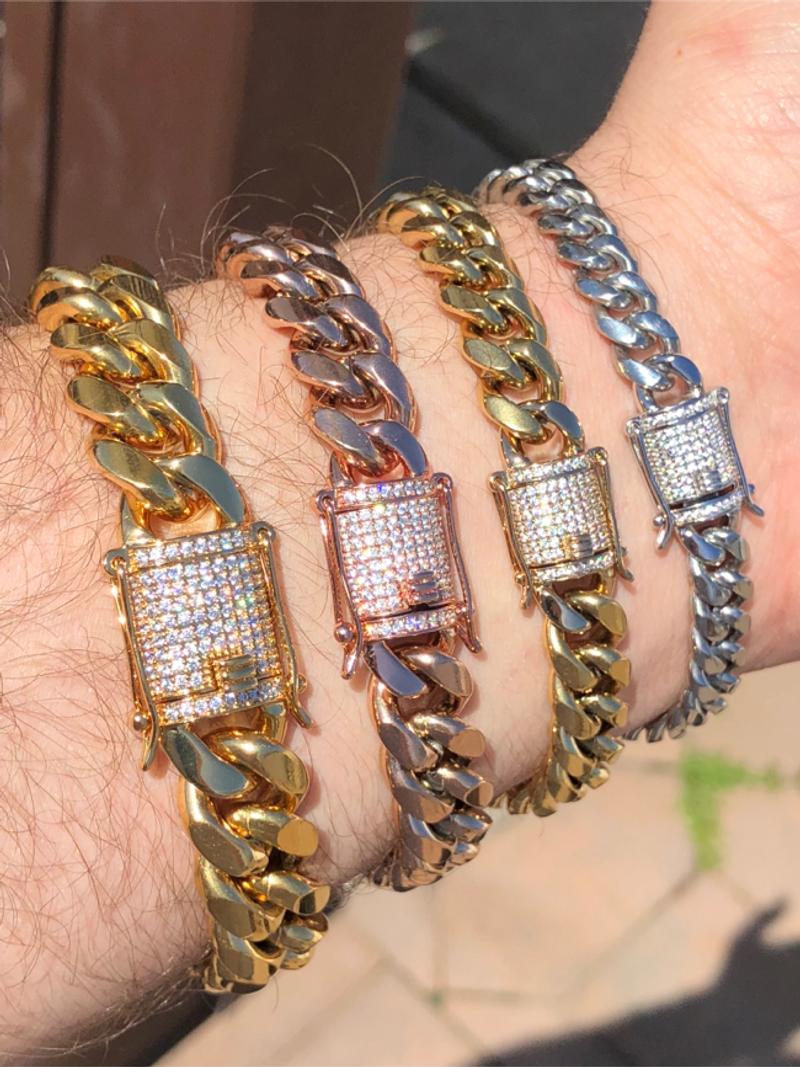 14K Gold Miami Cuban Link Bracelets 