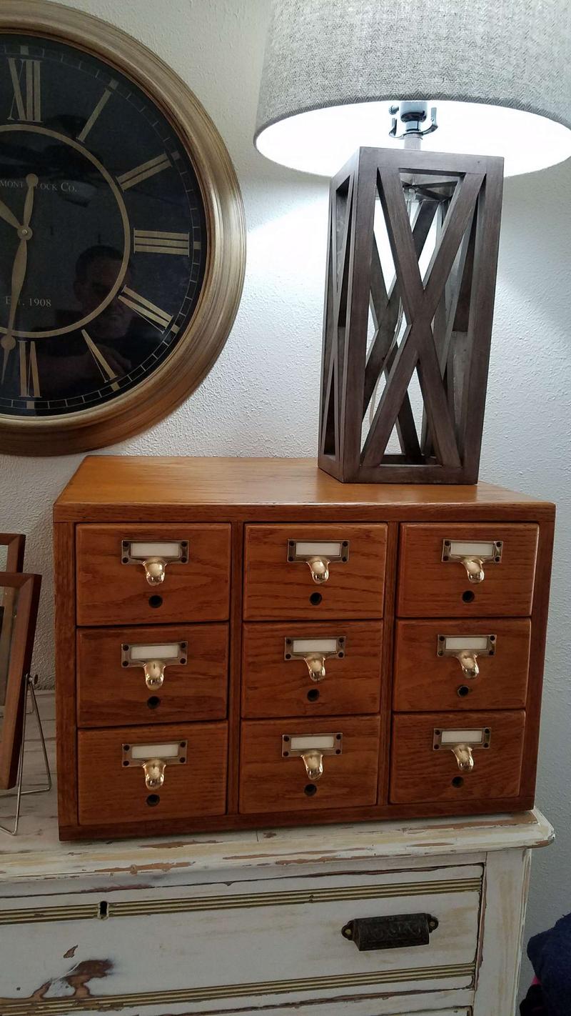 Antique Oak Library Card 9 File for sale in Carrollton, TX