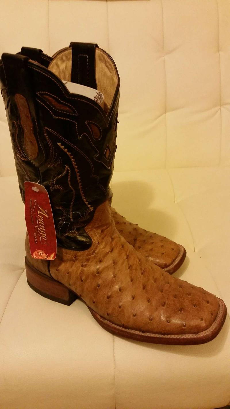Men�s BOTAS ARANGO FULL QUILL OSTRICH RODEO SQUARE TOE