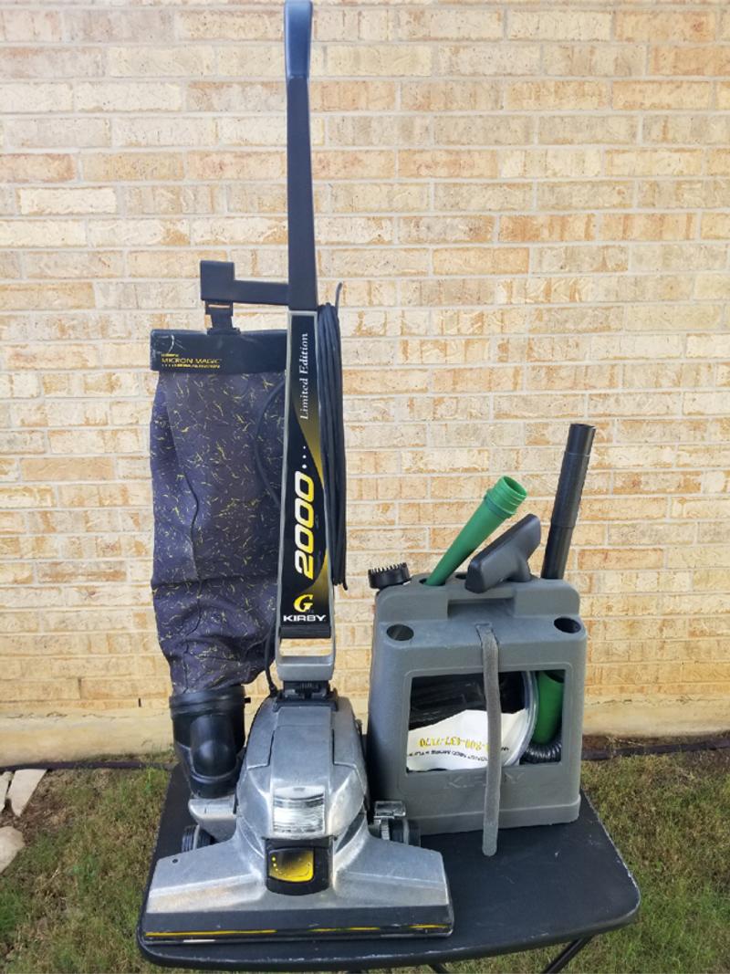 Kirby G 2000 limited edition upright vacuum with some accessories for