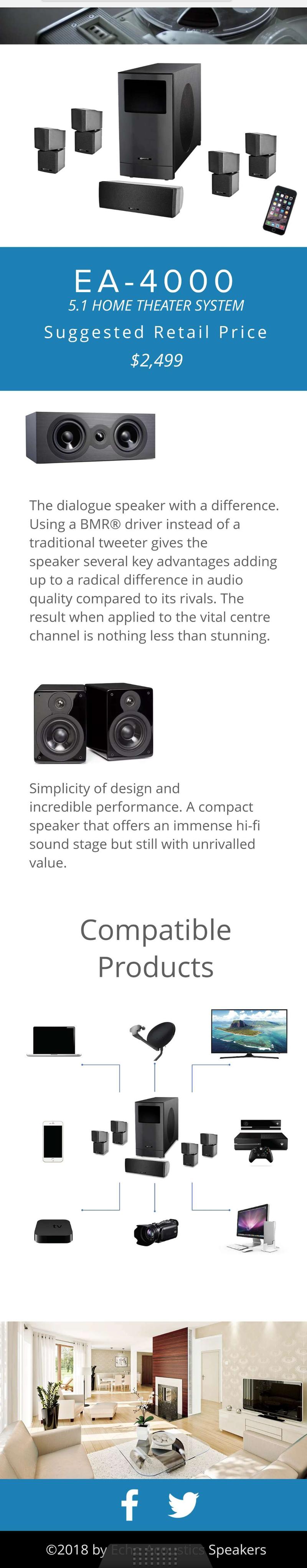 echo acoustics 5.1 home theater system