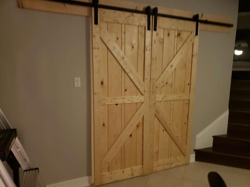 Custom made to order and installed sliding barn doors for sale in