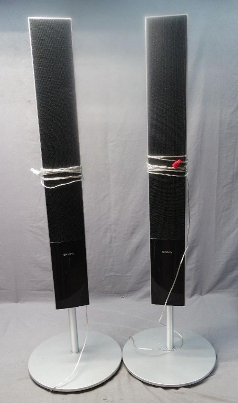 Sony (SSTS74) Main / Stereo Speakers Magnectically Shielded w/ Stands