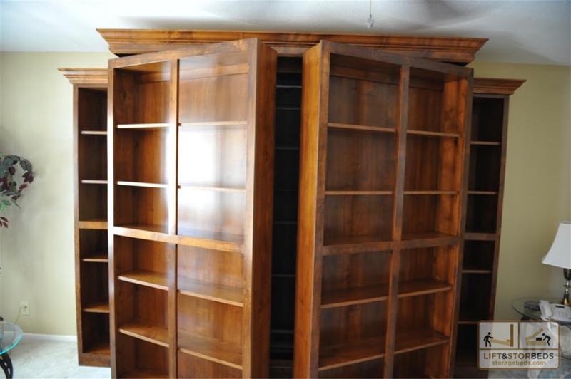 Murphy bed, queen size, with swinging bookcase doors for sale in Morristown, NJ 5miles Buy