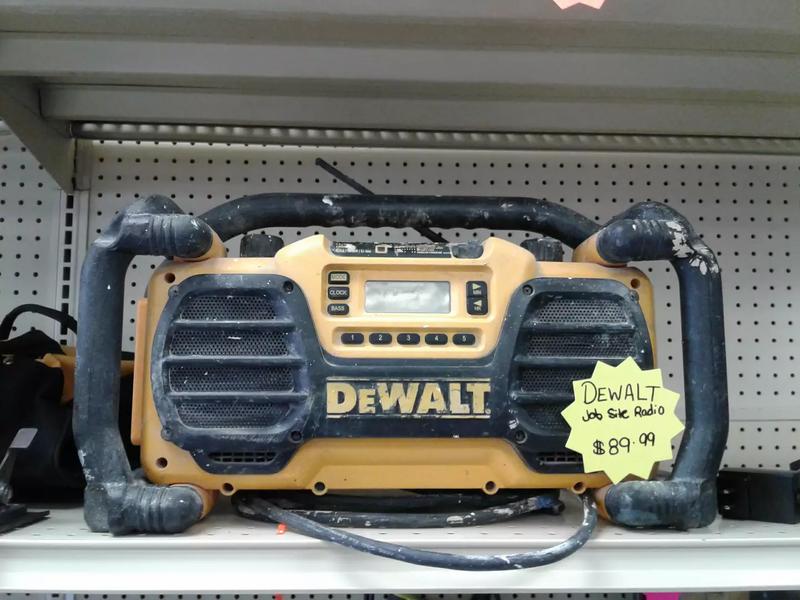 Dewalt charging station for 18 and 7.12 volt batteries and a radio