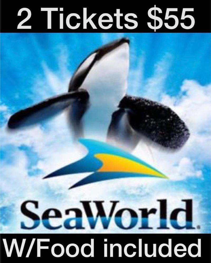 2 tickets 1 day Seaworld 55 for sale in Orlando, FL 5miles Buy and Sell