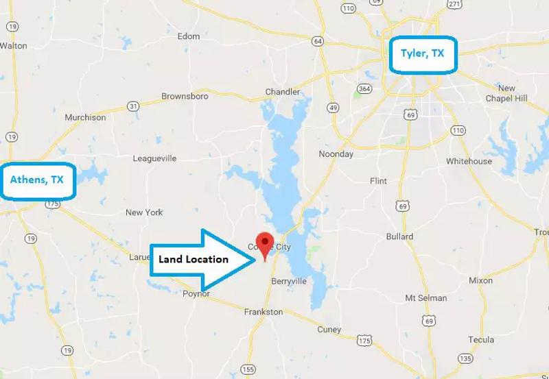 4.5 Acre Unrestricted Land near Lake Palestine for sale in Frankston