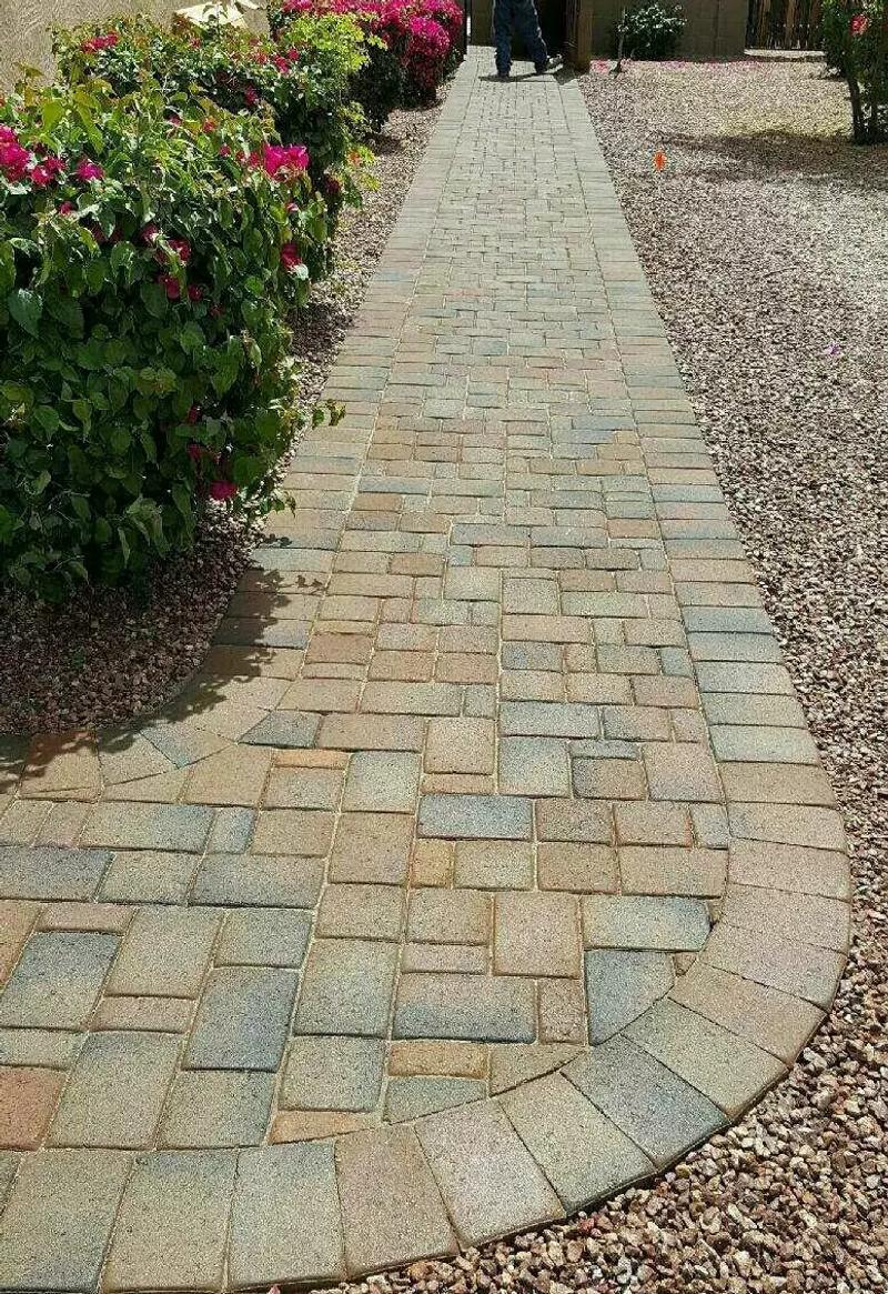 Installed pavers travertine pavers copping flagstone BBQ fire pit for