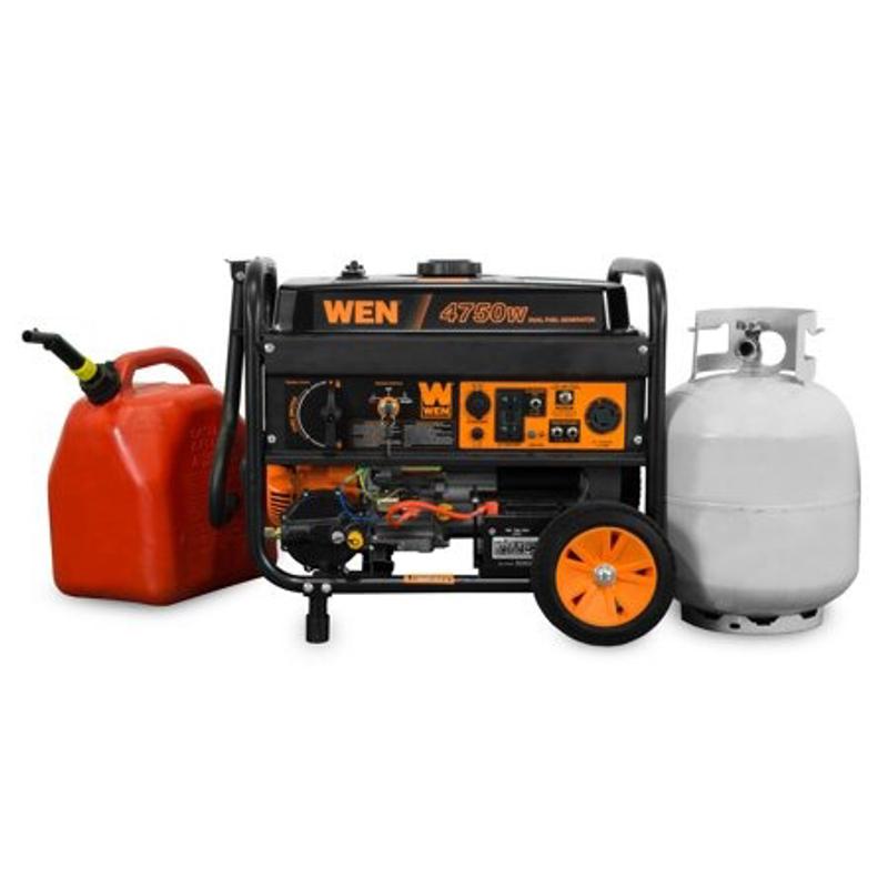 WEN 4750Watt 120V/240V Dual Fuel Portable Generator with Wheel Kit and