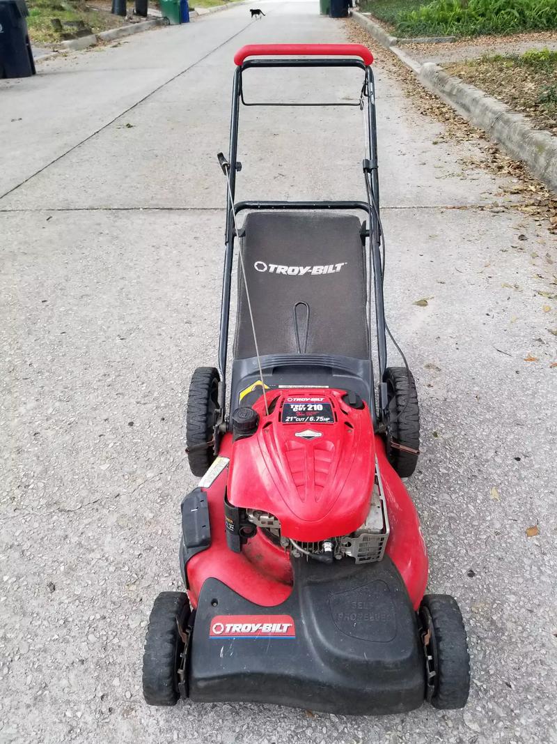 Self Propelled High Wheel Lawn Mower Troy Bilt 21" cut for sale in