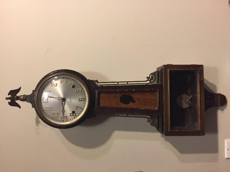 Antique Sessions Banjo Clock8day Washington/ Mount Vernon Schley for