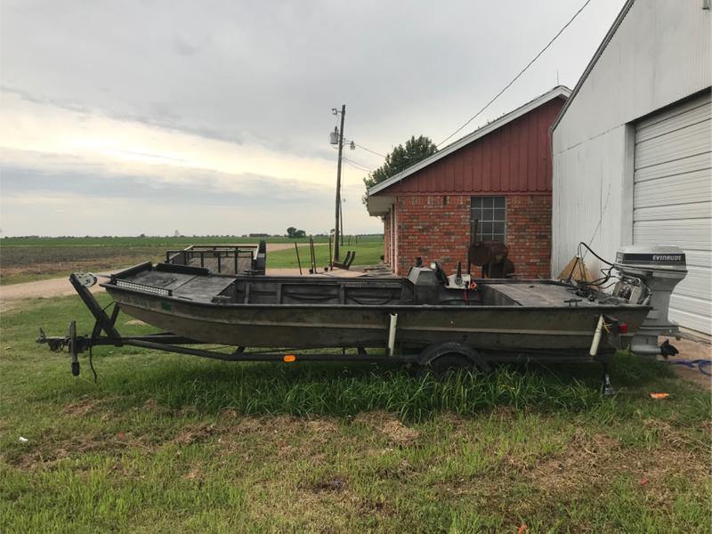 Center Console16 foot Jon Boat with a 50 horse Evinrude for sale in