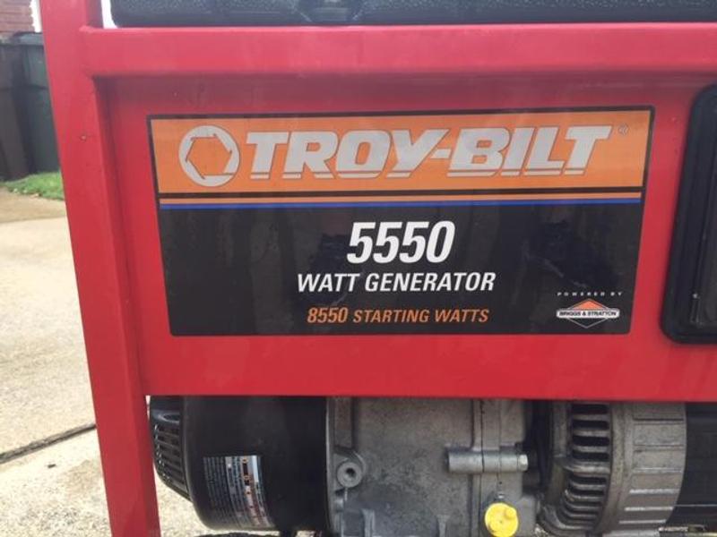 TroyBilt 5550 Watt Generator for sale in Plano, TX 5miles Buy and Sell