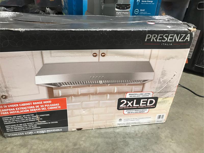 Presenza 30 in. Under Ducted Range Hood with Light and Push
