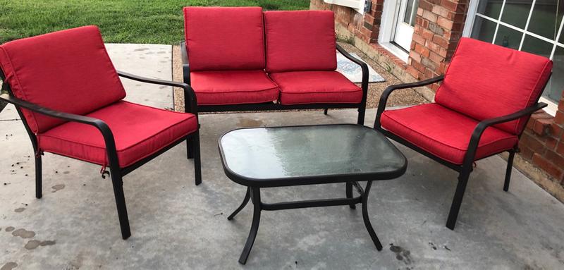 Mainstays Stanton Cushioned 4-Piece Patio Set for sale in Mckinney, TX